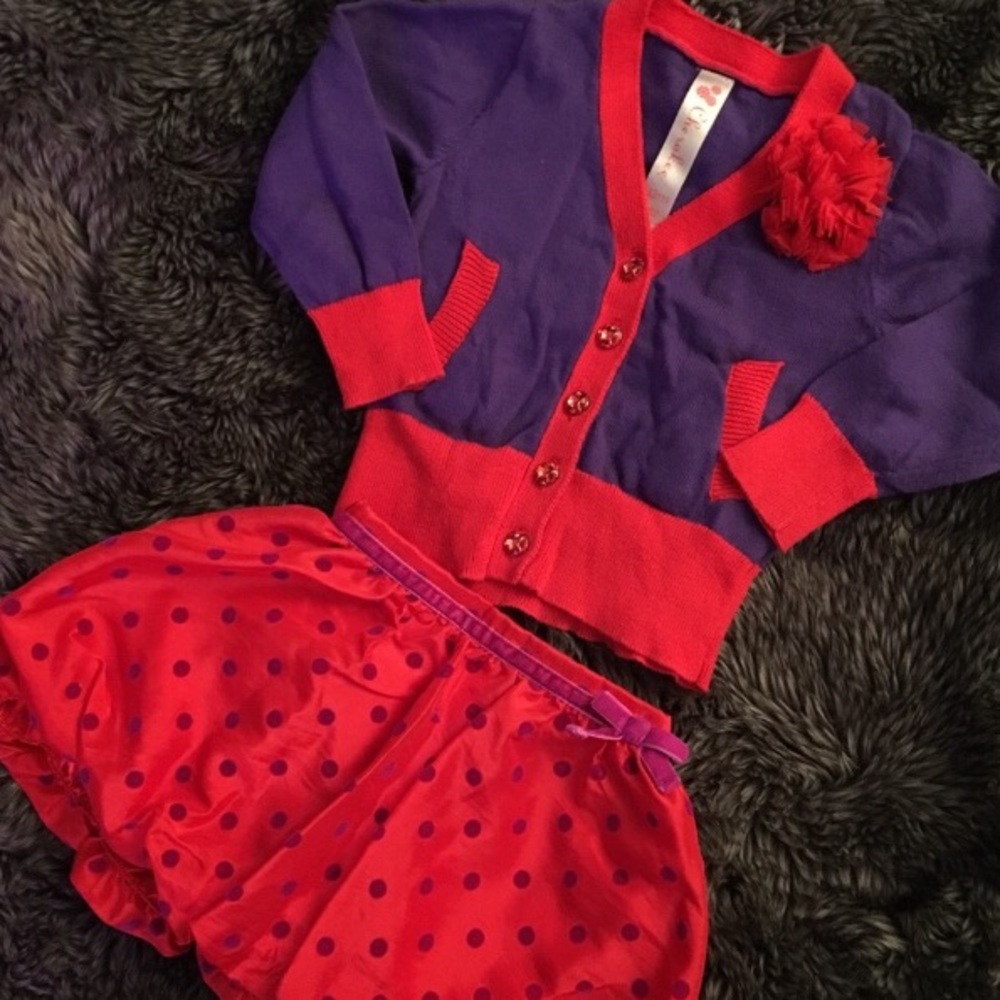 Cherokee girls sweater and skirt set sz 12mo